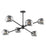 Willow 37-in Matte Black/smoked Solid Glass 6 Lights Chandeliers | CH548637MBSM