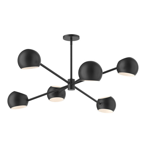 Willow 37-in Matte Black 6 Lights Chandeliers | CH648637MB