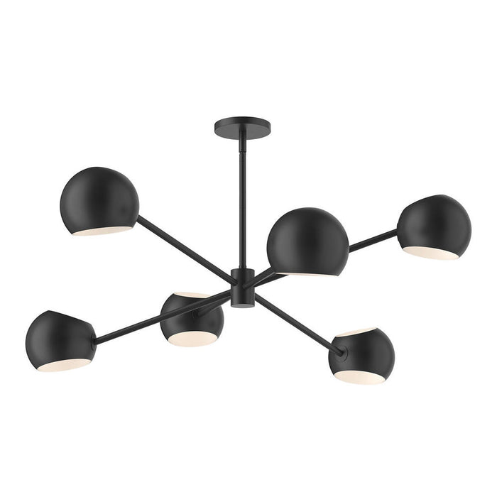 Willow 37-in Matte Black 6 Lights Chandeliers | CH648637MB