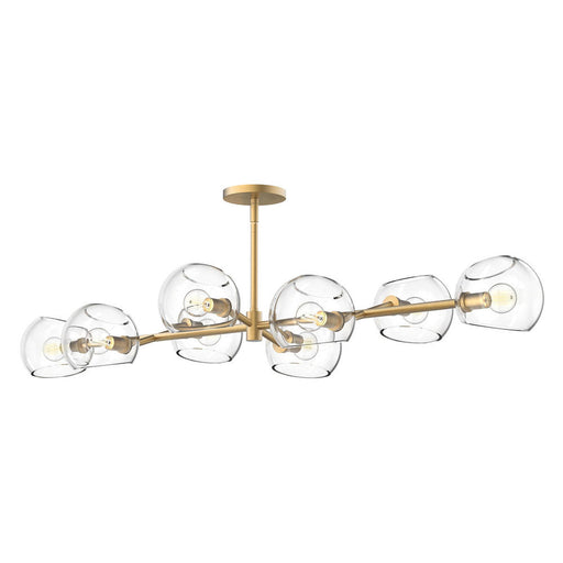 Willow 48-in Brushed Gold/clear Glass 8 Lights Linear Pendant | LP548848BGCL