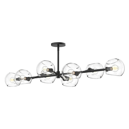 Willow 48-in Clear Glass/matte Black 8 Lights Linear Pendant | LP548848MBCL
