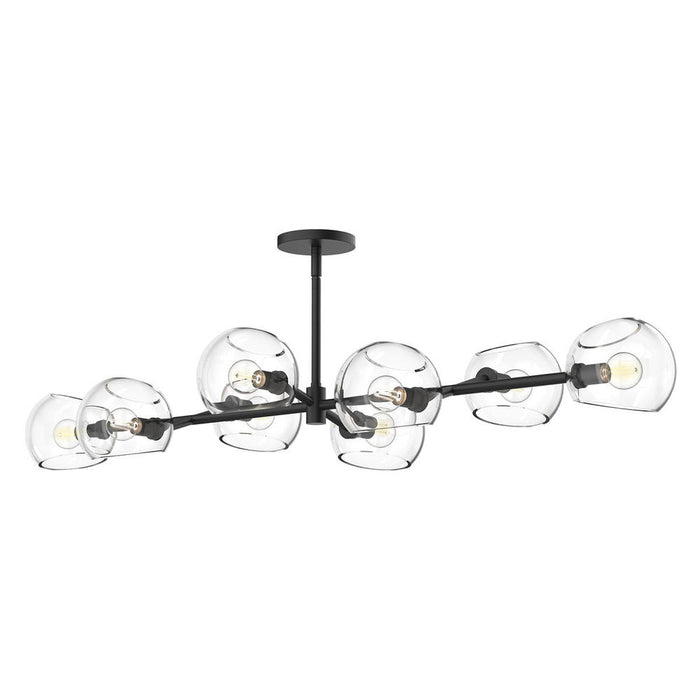 Willow 48-in Clear Glass/matte Black 8 Lights Linear Pendant | LP548848MBCL