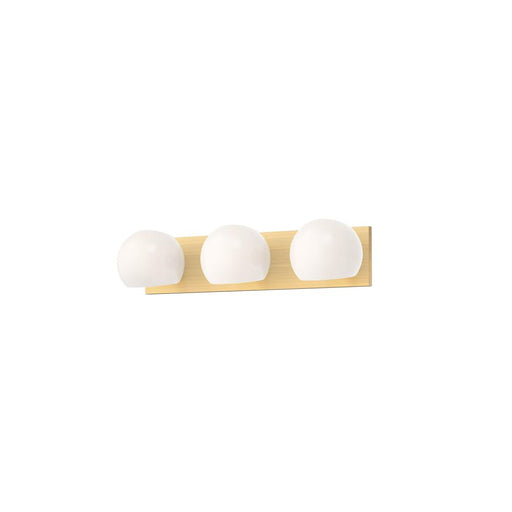 Alora Willow 22-in Brushed Gold/Opal Matte Glass 3 Lights Vanity