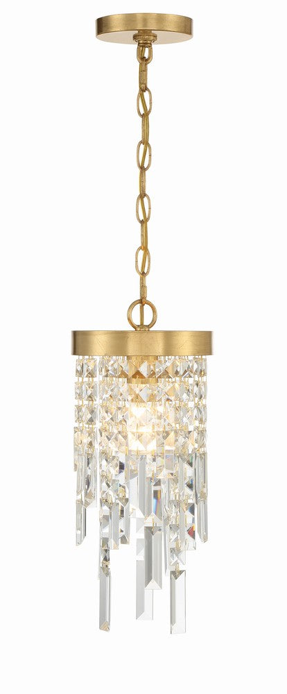 Winfield 1 Light Antique Gold Mini Pendant | WIN-210-GA-CL-MWP