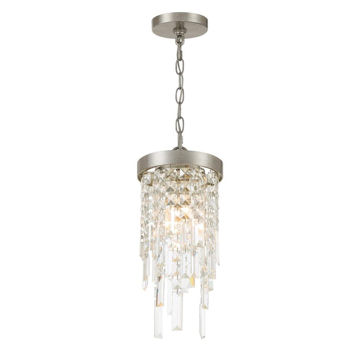 Winfield 1 Light Antique Silver Mini Pendant | WIN-210-SA-CL-MWP
