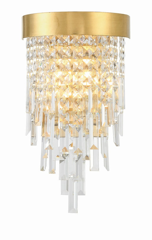 Winfield 2 Light Antique Gold Sconce | WIN-212-GA-CL-MWP