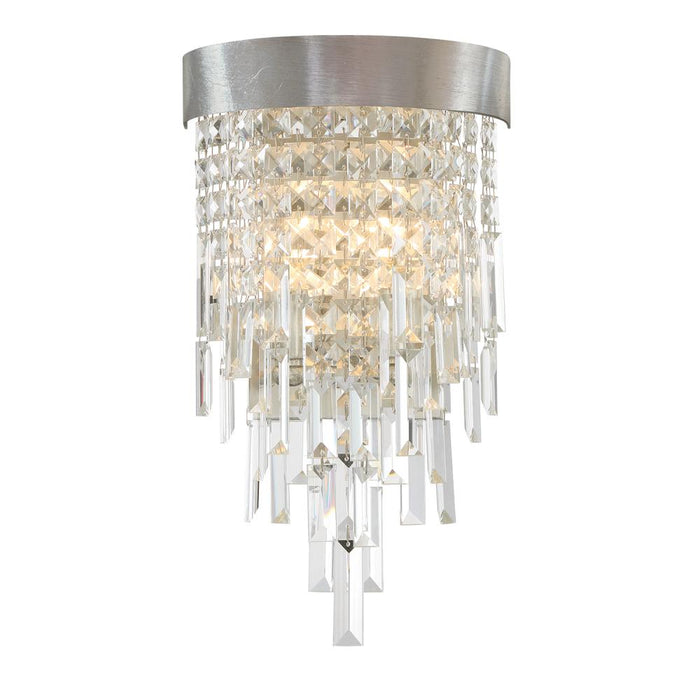 Winfield 2 Light Antique Silver Sconce | WIN-212-SA-CL-MWP