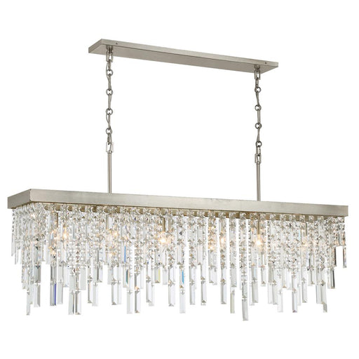 Winfield 6 Light Antique Silver Linear Chandelier | WIN-217-SA-CL-MWP