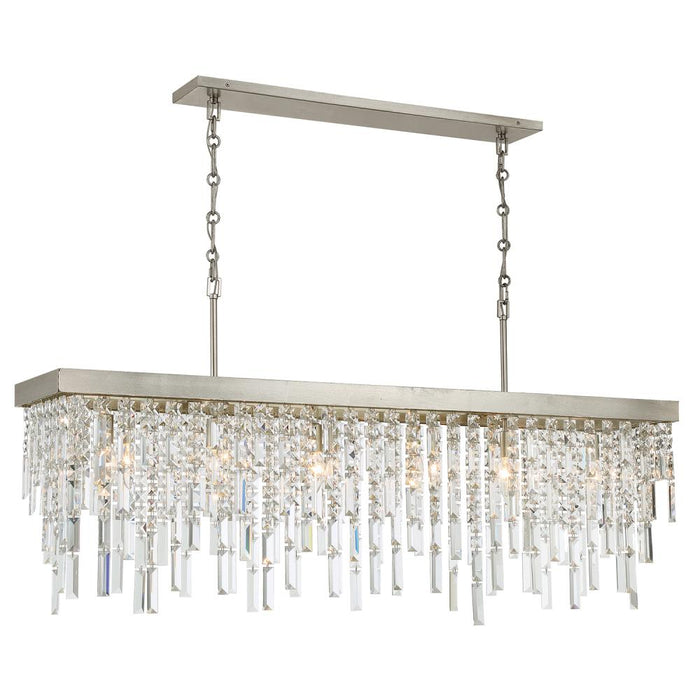 Winfield 6 Light Antique Silver Linear Chandelier | WIN-217-SA-CL-MWP