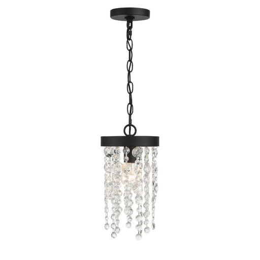 Winham 1 Light Black Forged Mini Pendant | WIN-610-BF-CL-MWP