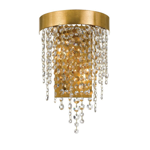 Winham 2 Light Antique Gold Crystal Sconce | WIN-612-GA-CL-MWP