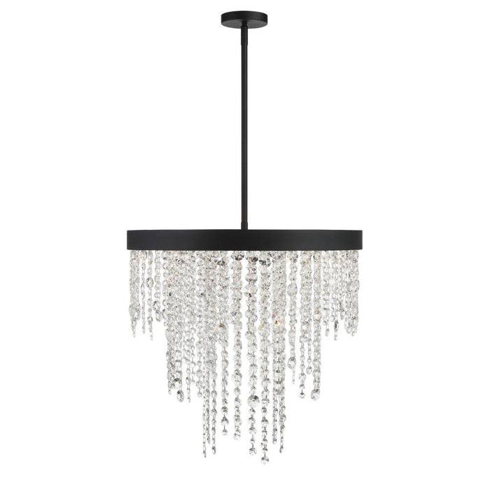 Crystorama Winham 6 Light Black Forged Chandelier