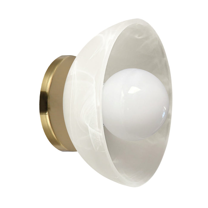 1lt Wall Sconce, Agb W/ Alb Glass | WLK-71W-AGB