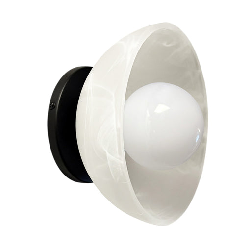 1lt Wall Sconce, Mb W/ Alb Glass | WLK-71W-MB