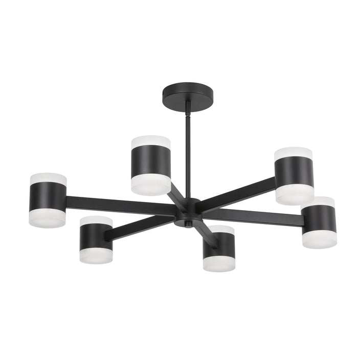 84w Chandelier, Mb W/ Fr Acrylic Diff | WLS-2884LEDC-MB