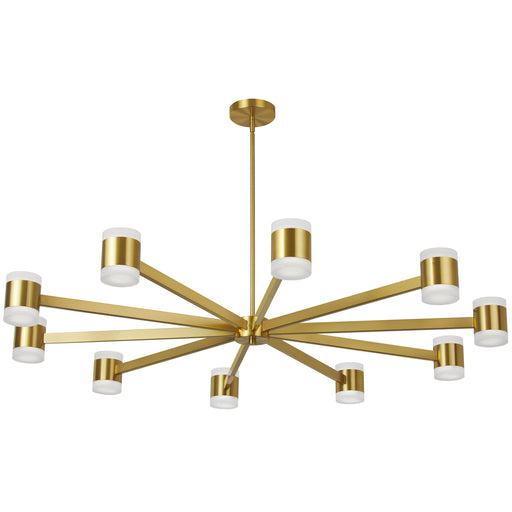 140w Chandelier, Agb W/ Fr Acrylic Diff | WLS-48140LEDC-AGB