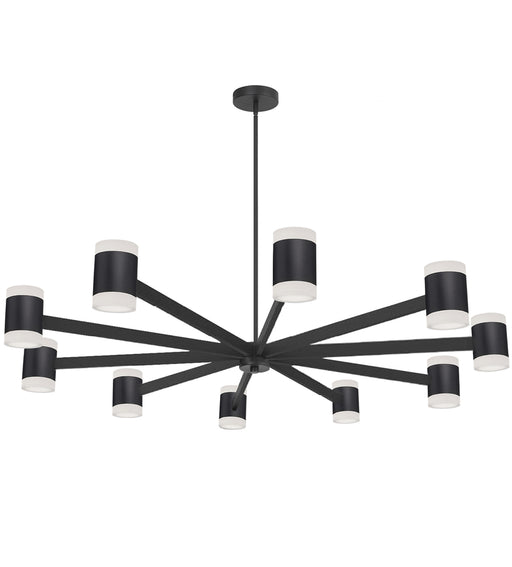 140w Chandelier, Mb W/ Fr Acrylic Diff | WLS-48140LEDC-MB
