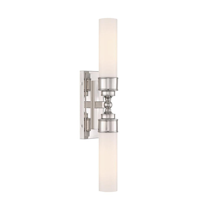 Wilcox 2 Light Led Polished Nickel Sconce | WLX-302-PN