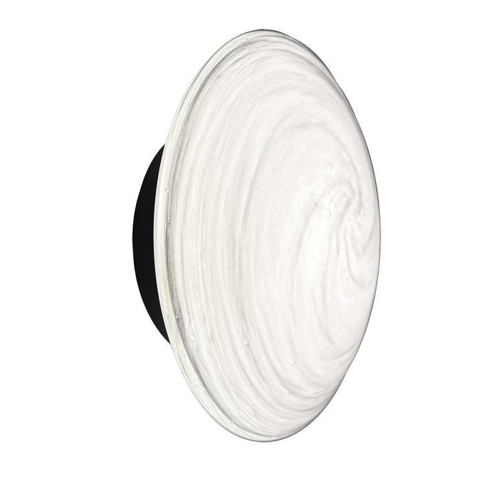 5w Wall Sconce, Mb W/ Swirl Glass | WNA-75LEDW-MB-SWL