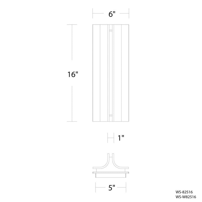 Strait Wall Sconce Light | WS-82516-27-AB