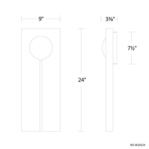 Keyhole Outdoor Wall Sconce Light | WS-W20524-BK/BN