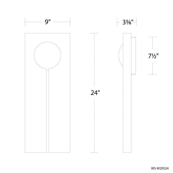 Keyhole Outdoor Wall Sconce Light | WS-W20524-BK/BN