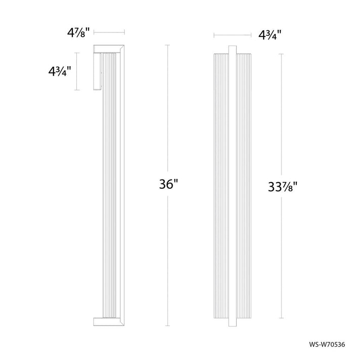 Krimp Outdoor Wall Sconce Light | WS-W70536-BK