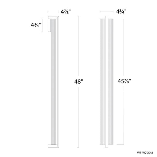 Krimp Outdoor Wall Sconce Light | WS-W70548-BK