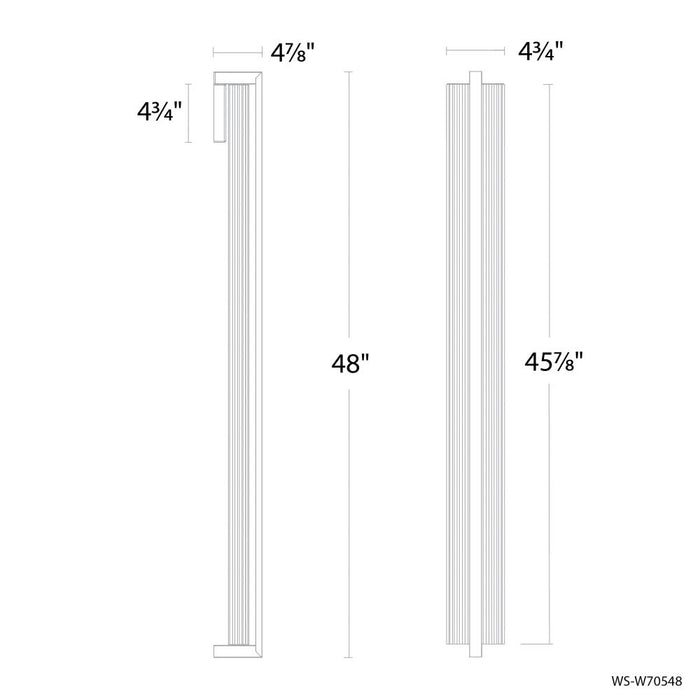 Krimp Outdoor Wall Sconce Light | WS-W70548-BK