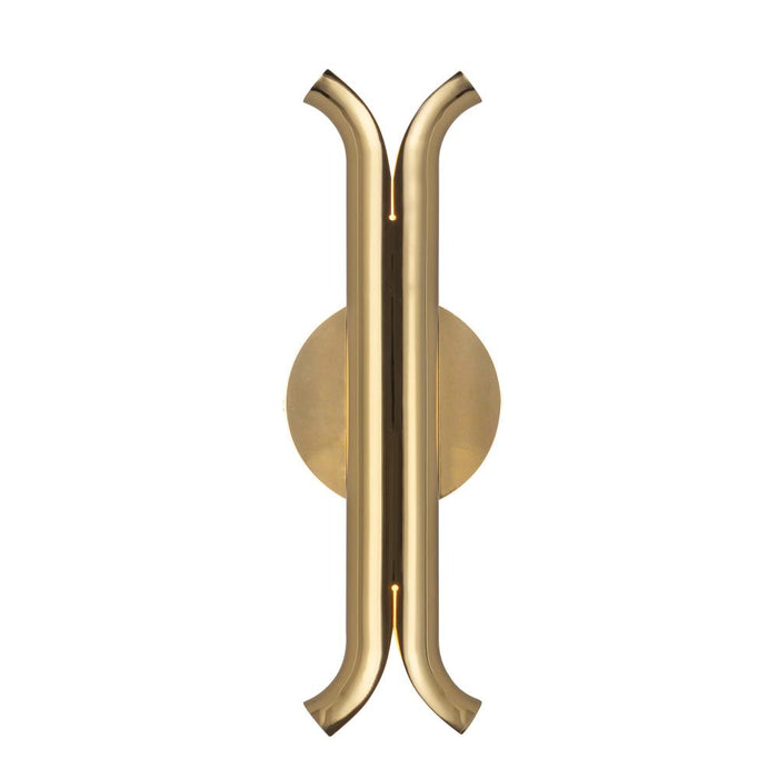 Husk 14-in Metallic Brass Led Wall Sconce | WS89714-MRB