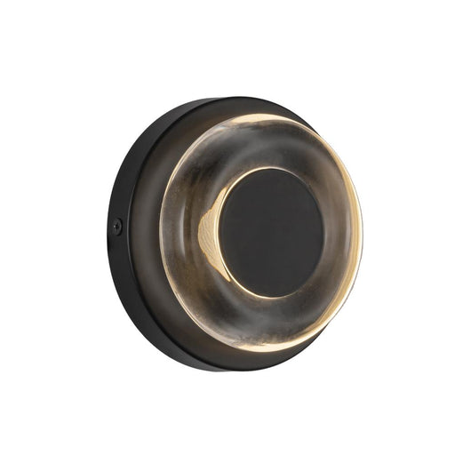 Stephord 4-in Black/clear Glass Led Wall Sconce | WS97204-BK/CL