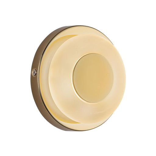 Stephord 4-in Metallic Brass/frosted Glass Led Wall Sconce | WS97204-MRB/FR