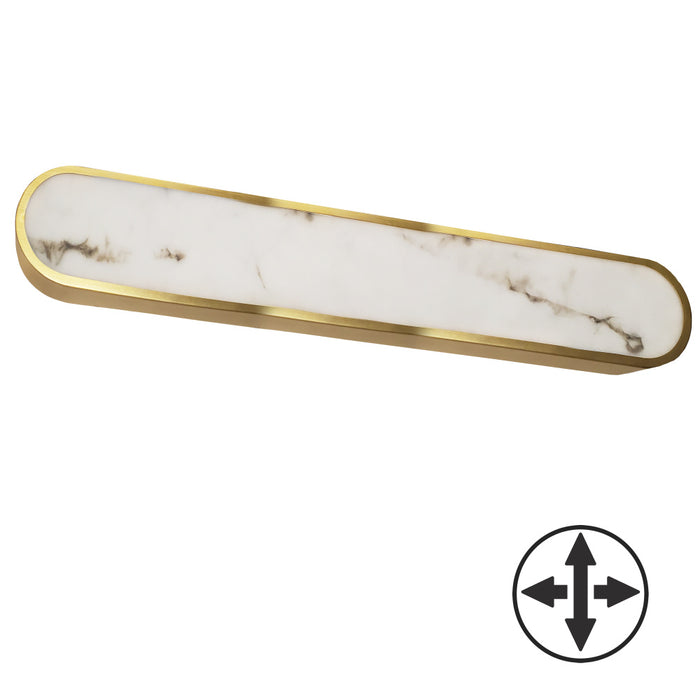 40w Wall Sconce, Agb W/ Alabaster Diffuser | WSH-3240LEDW-AGB