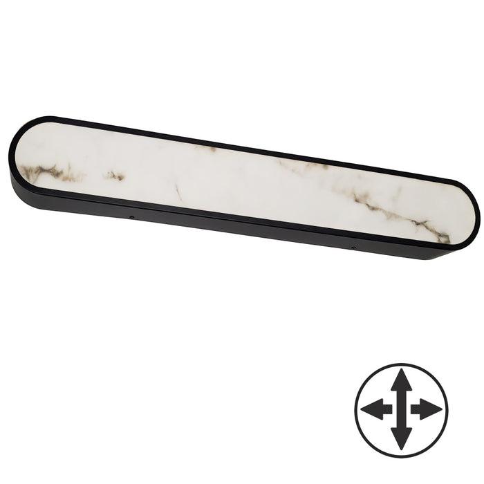 40w Wall Sconce, Mb W/ Alabaster Diffuser | WSH-3240LEDW-MB