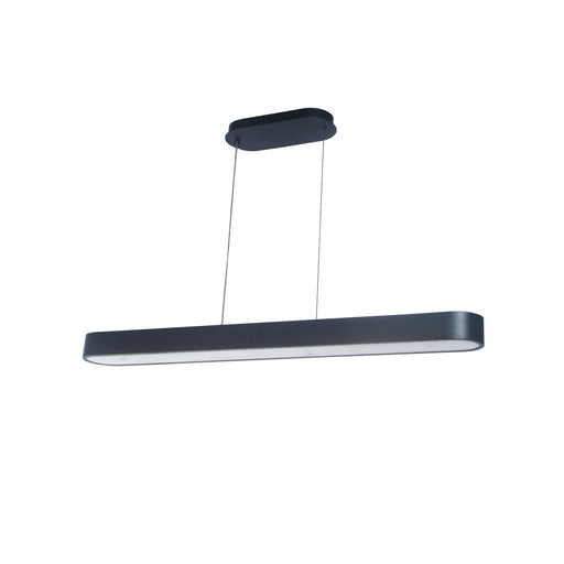 50w Matte Black Horizontal Pendant W/ Faux Alabaster | WSH-4050LEDHP-MB