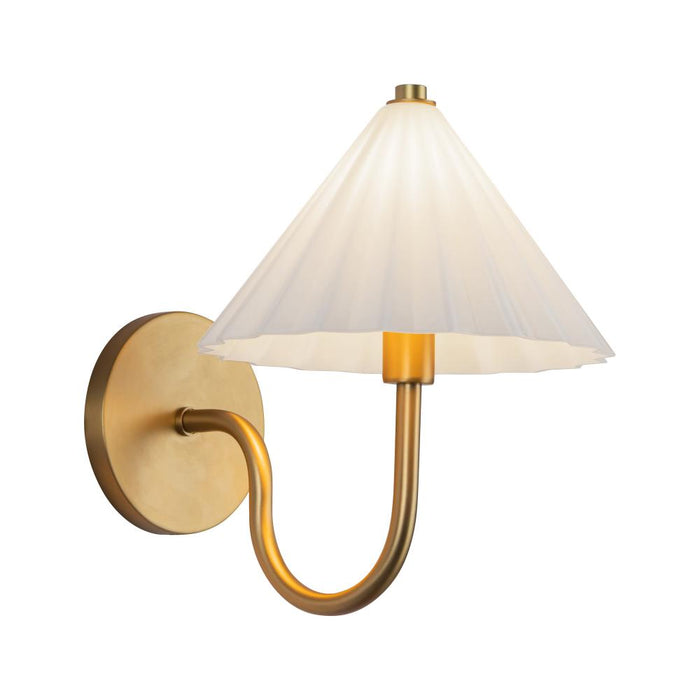 Serena 8-in Aged Gold/opal Glass Socket Wall/vanity Light | WV451808AGOP