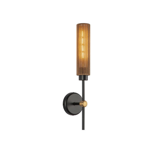 Colby 20-in Matte Black/tan Jute Socket Wall/vanity Light | WV491120MBTJ