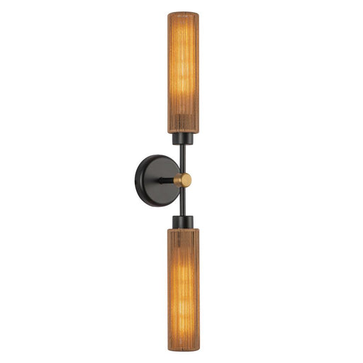 Colby 23-in Matte Black/tan Jute Socket Wall/vanity Light | WV491223MBTJ