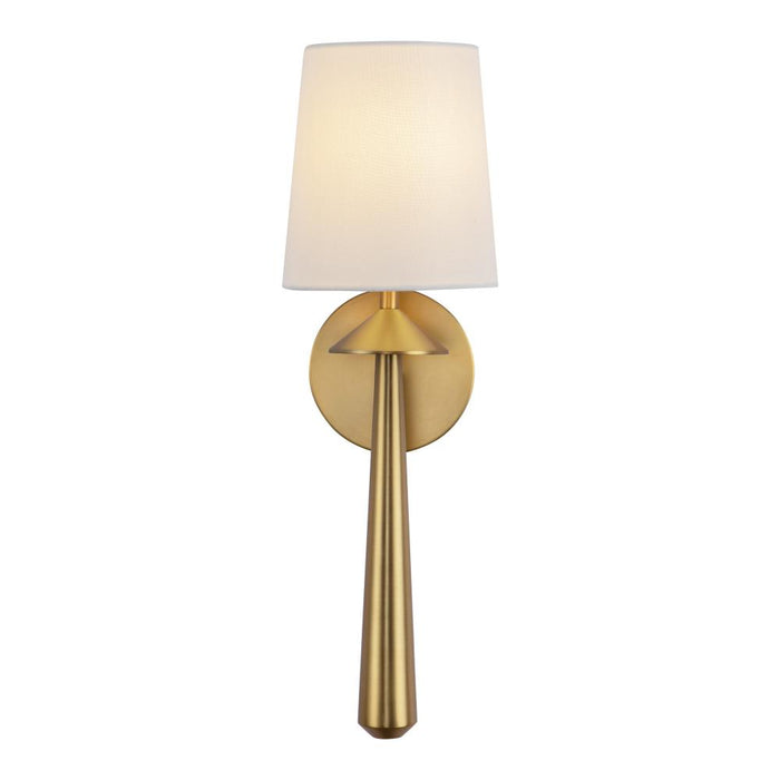 Bridgette 16-in Brushed Gold/white Linen Socket Wall/vanity Light | WV497106BGWL