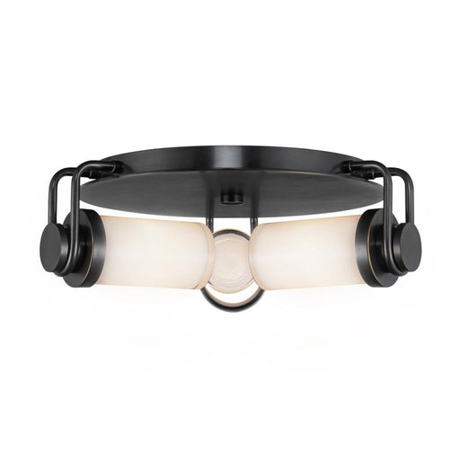 Wynwood 17-in Urban Bronze/glossy Opal 3 Lights Flush Mount | FM355317UBGO