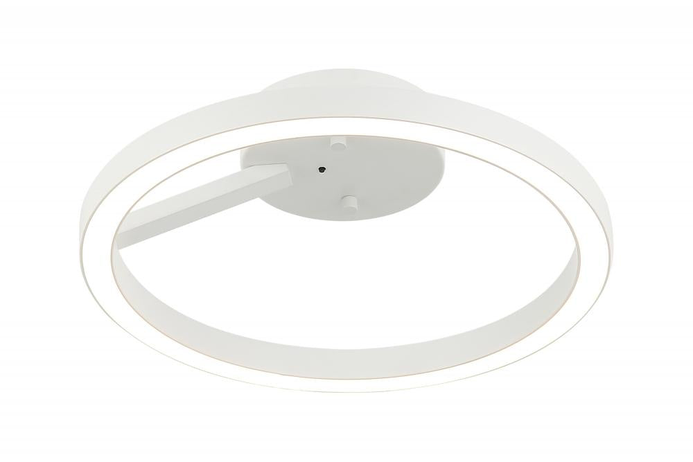 Matteo 1 Light "THE TRUNDLE" D12" WHITE CEILING MOUNT