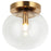 Matteo 1 LT 6.9"DIA "BULBUS" AGED GOLD CEILING MOUNT / CLEAR GLASS G9 LED 10W