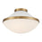 Xander 2 Light Vibrant Gold + White Flush Mount | XAN-8002-VG-WH