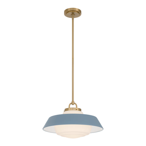 Xander 16'' Vibrant Gold + Blue Pendant | XAN-8006-VG-BL