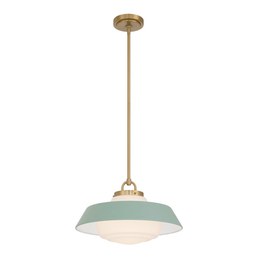 Xander 16'' Vibrant Gold + Green Pendant | XAN-8006-VG-GR