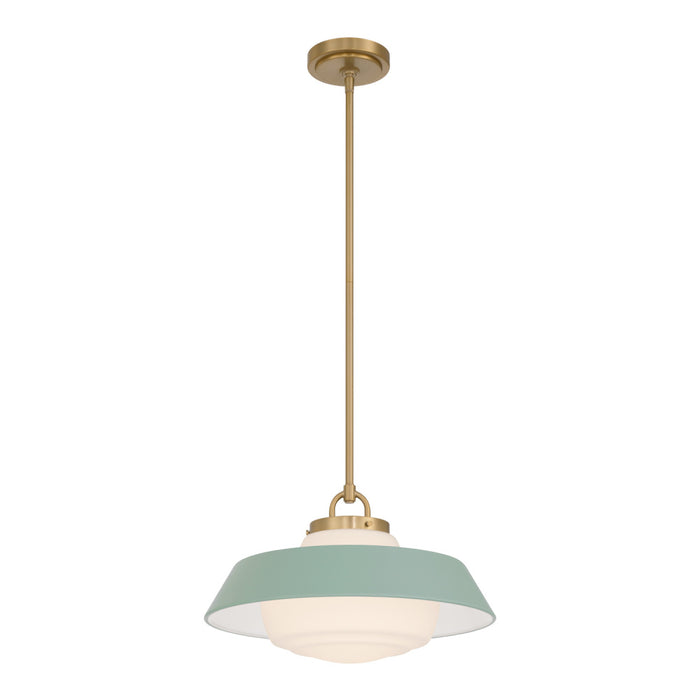 Xander 16'' Vibrant Gold + Green Pendant | XAN-8006-VG-GR