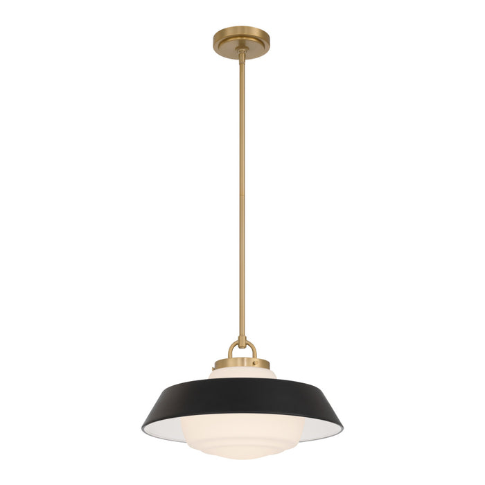 Xander 16'' Vibrant Gold + Matte Black Pendant | XAN-8006-VG-MK