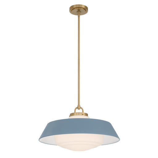 Xander 20'' Vibrant Gold + Blue Pendant | XAN-8009-VG-BL