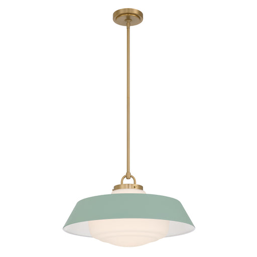 Xander 20'' Vibrant Gold + Green Pendant | XAN-8009-VG-GR