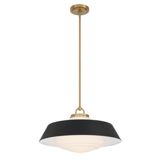 Xander 20'' Vibrant Gold + Matte Black Pendant | XAN-8009-VG-MK